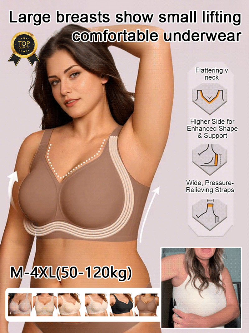 Minimizer Bra Women - Push-Up Lifting Wireless Bra, Women's Comfortable