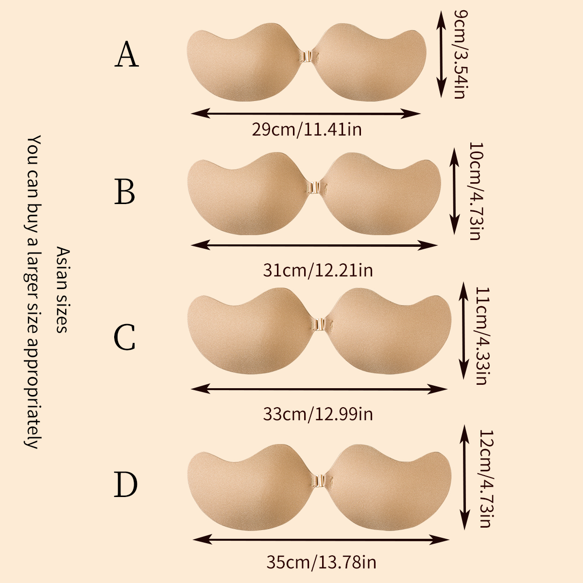1 Piece Invisible Stick-On Lif - Push Up Bra Silicone recension och pris
