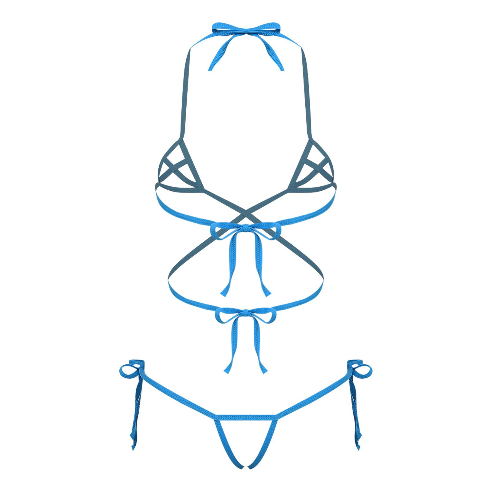Womens Lingerie See Through Bi - Lace Bralette Set recension och pris