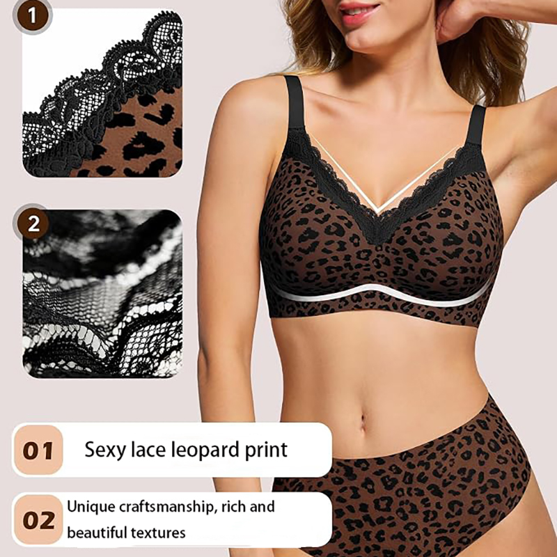 Pink Leopard Print Lace Wire-F - Wirefree Bra Comfort recension och pris
