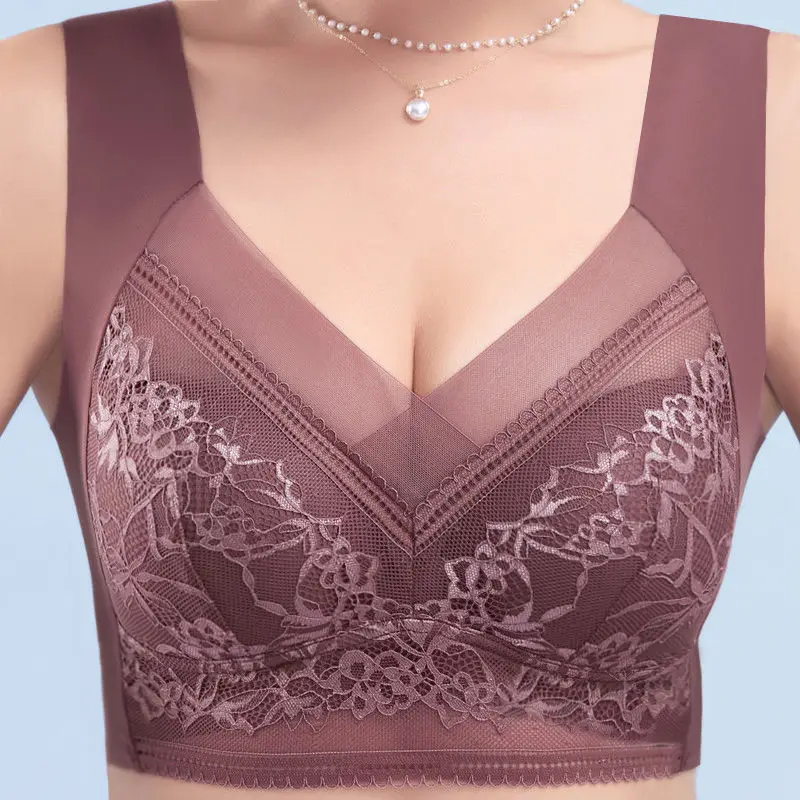 L-6L Women Large Bra Push Up I - Lace Bralette Set recension och pris