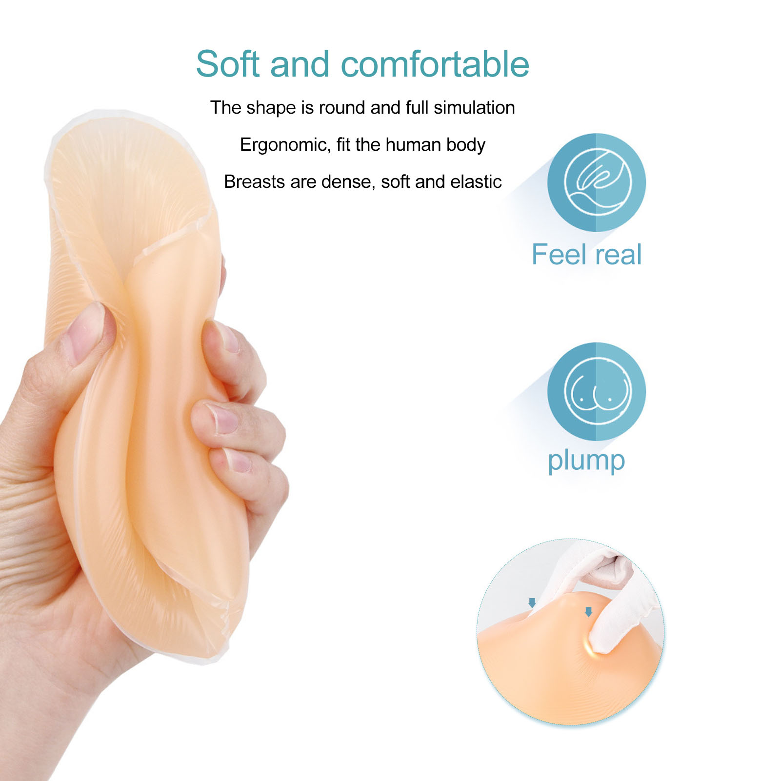 5.3Oz Silicone Bra Insert Drop - Mastectomy Bra Pocket recension och pris