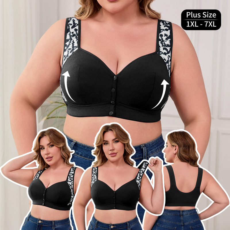 XL-7XL Plus Size Front Buckle  - Full Coverage Bra recension och pris